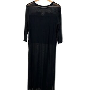 Cha cha vente cheer cover up dress Black sz M long sleeve. Swim cover or evening